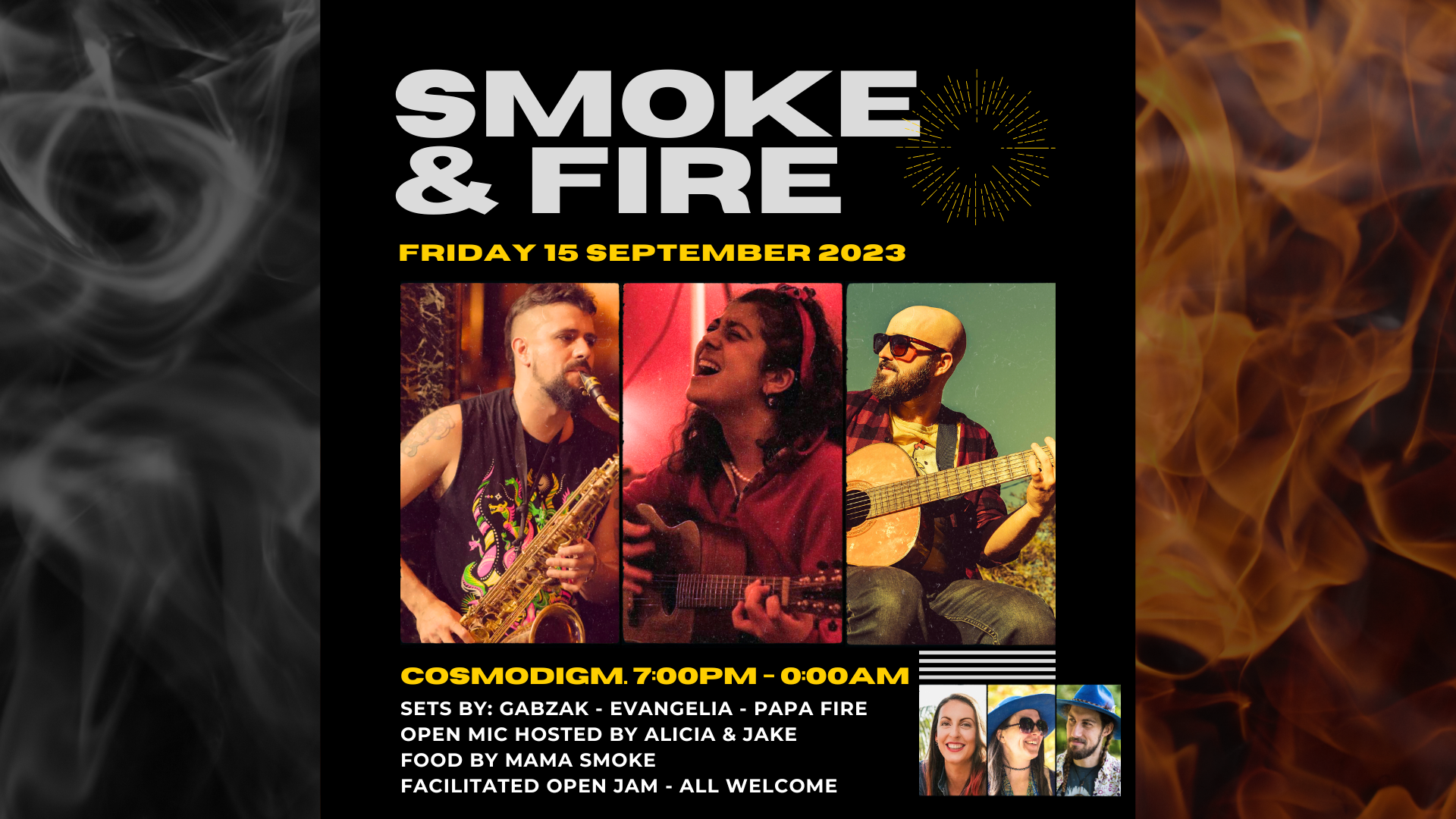Smoke & Fire, Friday 15 September 2023 Papa Fire